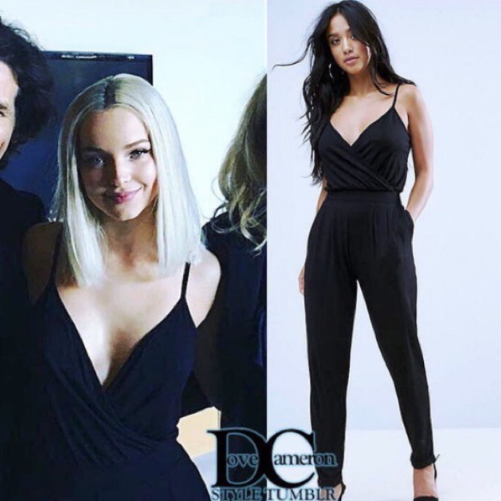ASOS Cami Wrap Front Jumpsuit ASO Dove Cameron